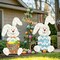 2 Pcs Rabbit Outdoor Easter Decorations, Lighted Bunny with 120 Lights, 2D Easter Rabbit Lights Easter Decor for Indoor Outdoor Festive Holiday Fireplace Garden Yard Lawn Patio